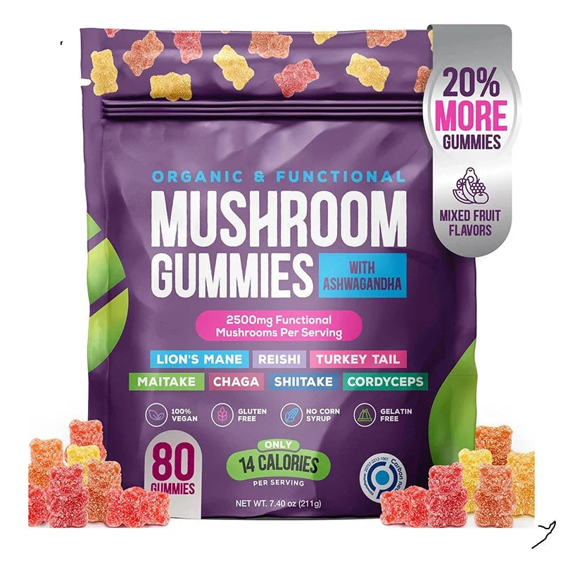 Mushroom Gummies - Daily Wellness Support for Immune & Heart Health Care