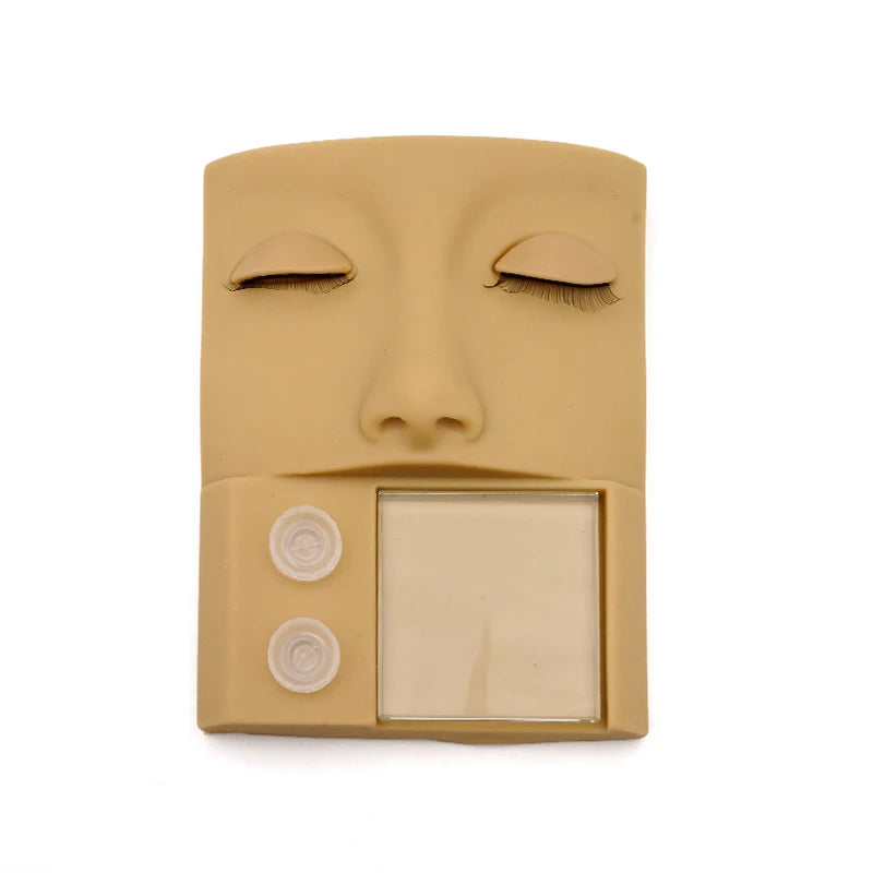 Eyelash Extension Mannequin Head – Practice Makeup Tool with Removable Replacement Eyelids for Training