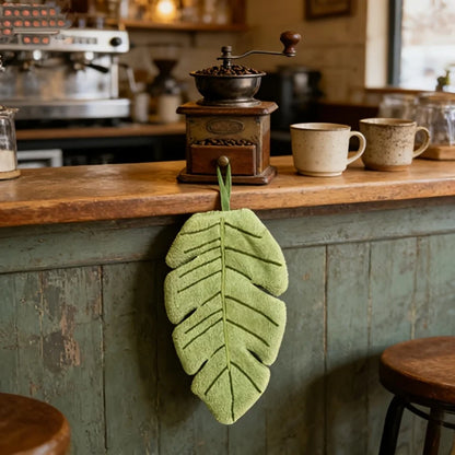 Banana Leaf Hanging Hand Towel - Decorative Kitchen & Bathroom Wipe Cloth