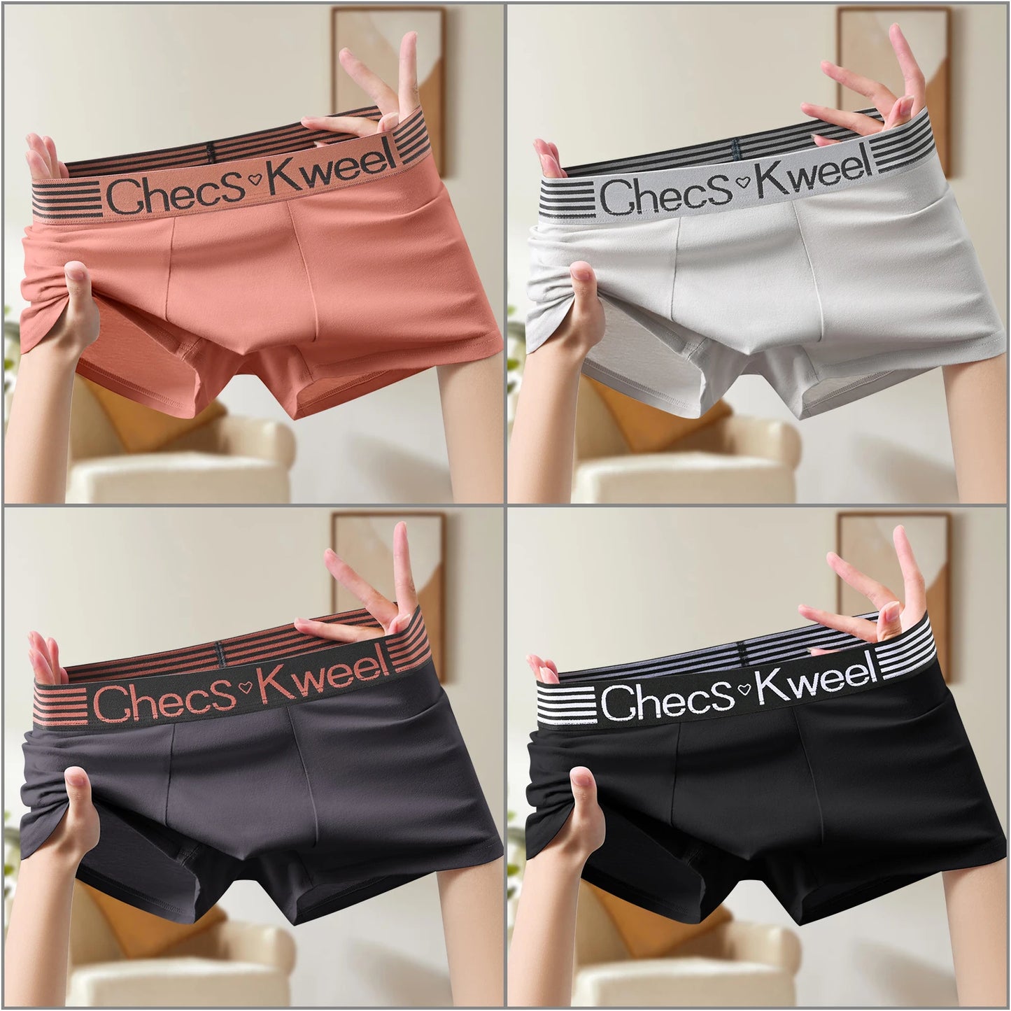 Men’s Cotton Boxer Shorts – Sexy U-Convex Underwear Panties, Comfortable Male Underpants with Free Shipping
