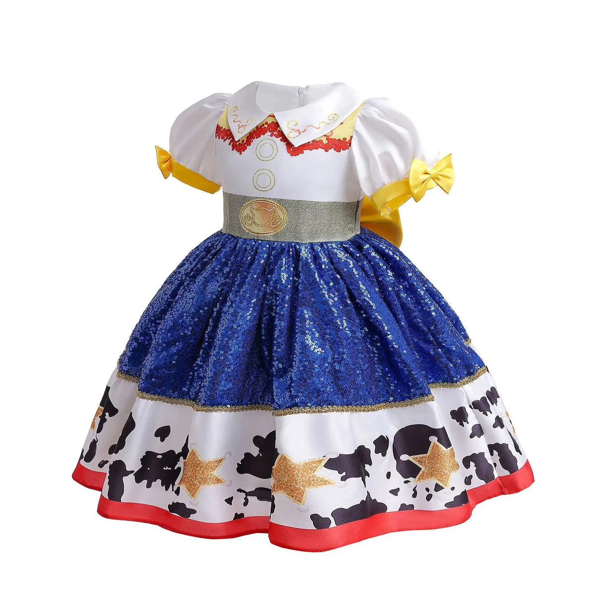 Jessie Cowgirl Costume Dress for Girls - Toy Story Inspired Halloween Cosplay Party Outfit