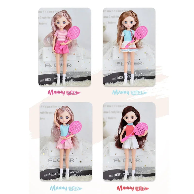 26cm BJD Doll for Girls – Purple Hair Fashion Princess with Big Eyes & Accessories Gift