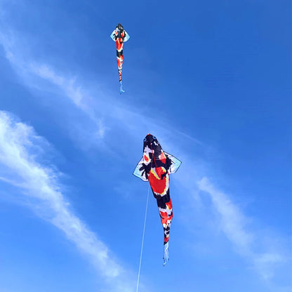Koi Fish Nylon Kite - Single Line Wind Kite for Kids and Adults