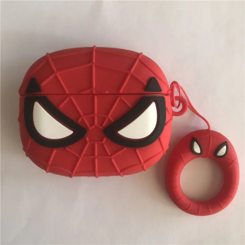 3D Cartoon Silicone Case for AirPods 4 (2024) & AirPods Pro 2/3 — Protective Earphone Charging Cover with Hook