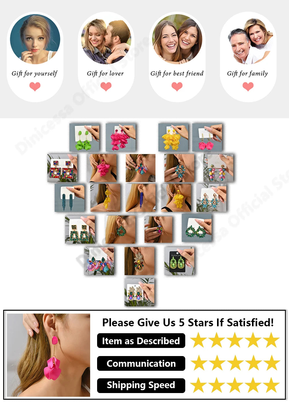 Luxury Crystal Geometric Dangle Earrings – Fashion Wedding & Party Jewelry for Women