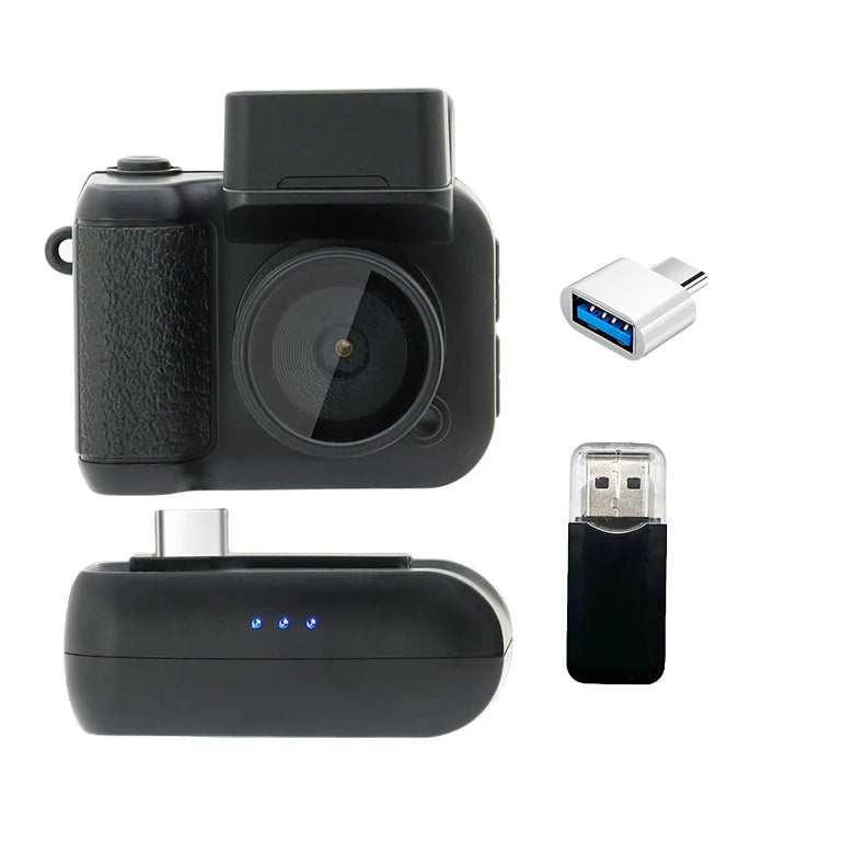 Y4000 Mini Keychain Camera - HD 1080P Portable Pocket Video Recorder with Screen & Flash Lamp