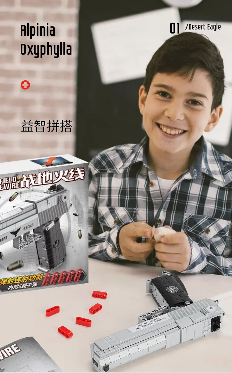 AK47 & AWM Sniper Gun Building Block Set – Military MOC Model Toy for Boys Holiday Gift