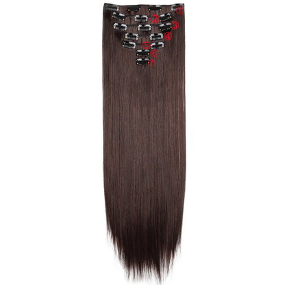 WIGSIN 24-Inch Straight Hair Extensions - 7-Piece Clip-In Synthetic Hair Set for Women