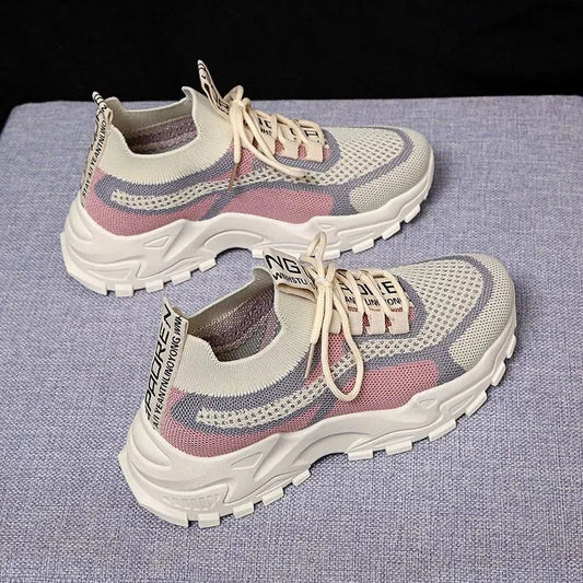 2024 Women's All-Match Mesh Casual Shoes – Breathable, Soft Bottom Sneakers for Spring & Autumn