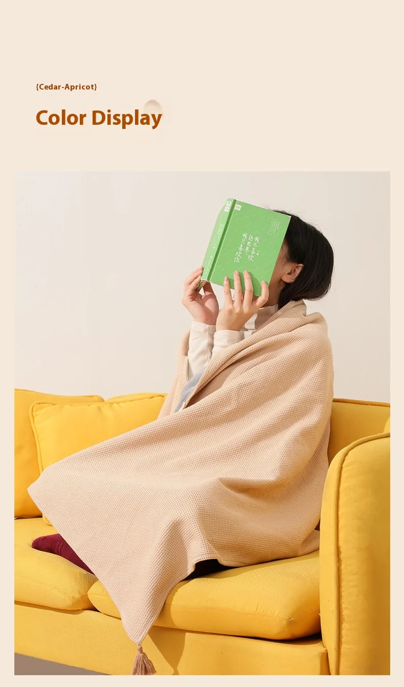 USB Electric Wearable Heated Blanket – Washable Warmer with 3 Adjustable Temperature Levels for Women