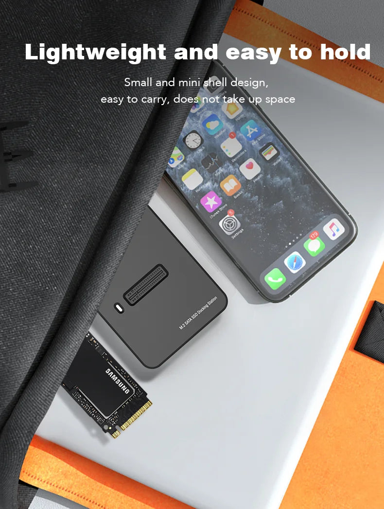Blueendless External SSD Hard Disk NVME Enclosure – 10G Online Reading/Writing Speed, M.2 NVME SD Docking Station Case