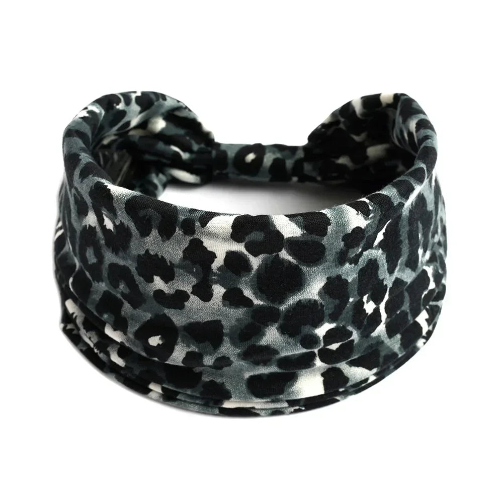 Bohemian Wide Cotton Stretch Headbands for Women – Turban Style Hairbands, Bandana Headwrap Hair Accessories