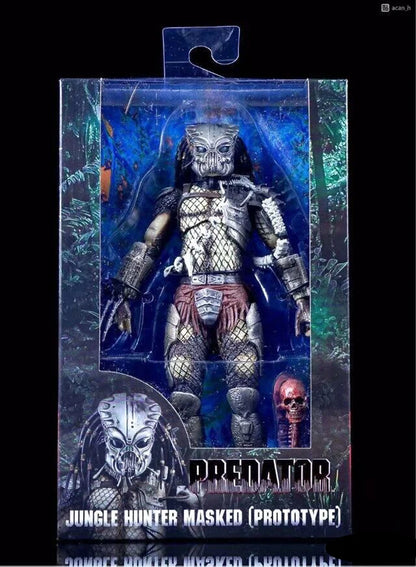 Aliens vs Predator Jungle Demon Action Figure – 30th Anniversary Masked & Unmasked Predator Collectible Desktop Toy