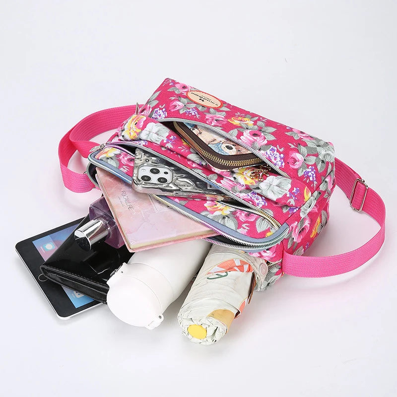 Women’s Canvas Tote Bag – Large Capacity Handbag, Messenger & Shoulder Bag for Commuting and Travel