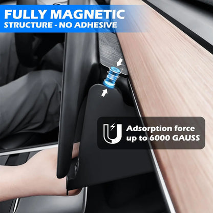 Center Console Organizer for Tesla Model 3 & Model Y Highland – Anti-Slip Under Screen Storage Box with Screen Back Storage