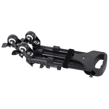 VX-600 Foldable Camera Tripod Dolly – 3 Wheels Stand with Pulley Base, Universal Tripod for Easy Camera Movement