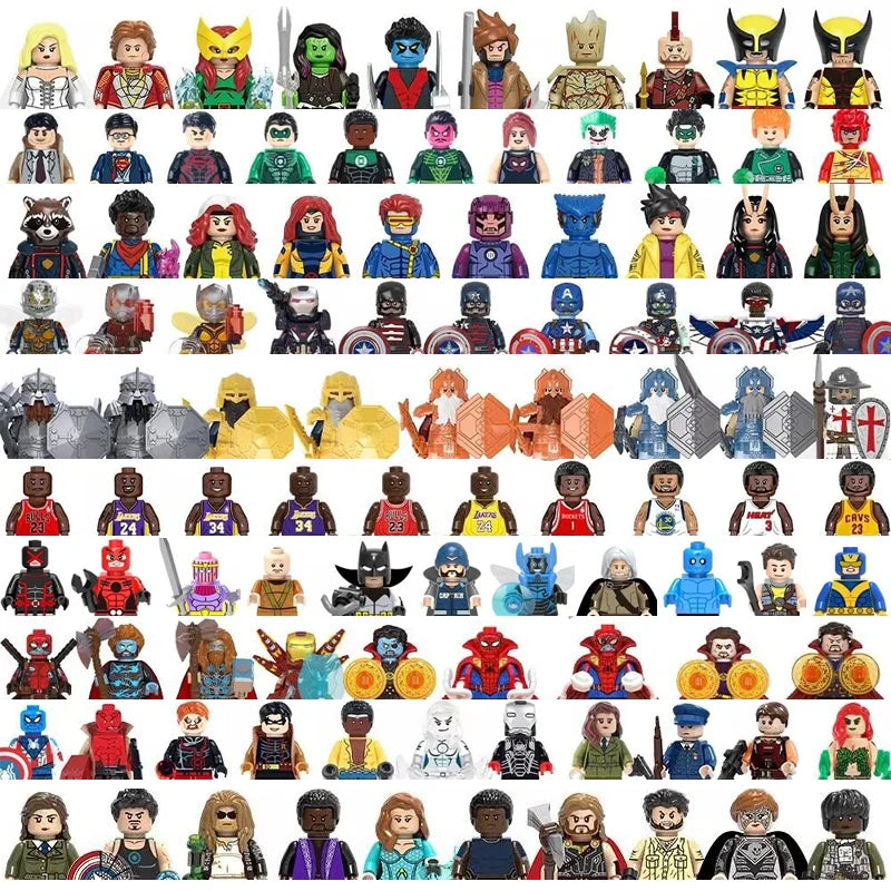 Marvel Superhero Mini Building Blocks – Captain America & Joker Two-Faced Man Movie Toy for Kids