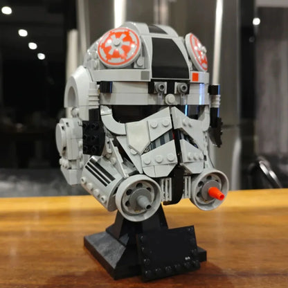MOC AT-AT Driver Helmet Building Blocks – DIY Creative Assembly Model, Educational Toy & Decoration, Festival & Party Gift