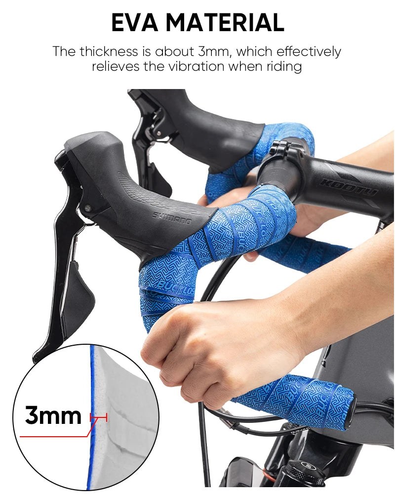 BUCKLOS Road Bike Handlebar Tape – Soft Non-Slip Drop Bar Strap for Gravel, Racing & Speed Bicycles
