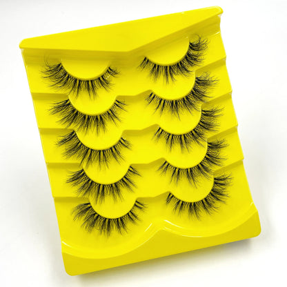 5 Pairs 3D Real Mink False Eyelashes – Soft Natural Look Eyelash Extensions for Makeup & Daily Wear