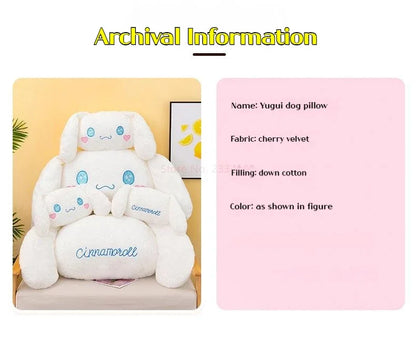 70 / 90 / 110 / 130cm cm Aoger Cinnamoroll Plush Doll – Kawaii Cartoon Stuffed Toy, Car Headrest Pillow & Back Cushion, Birthday Gift