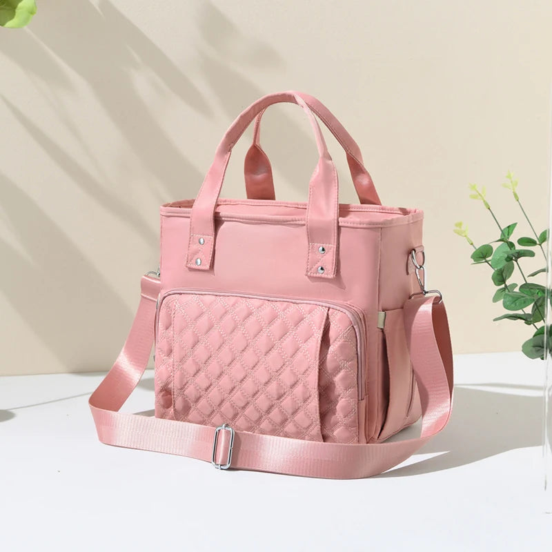 Extra Large Fashion Lunch Bag – Hot-Pressed Waterproof Leak-Proof Travel, Picnic & Mommy Storage Bag