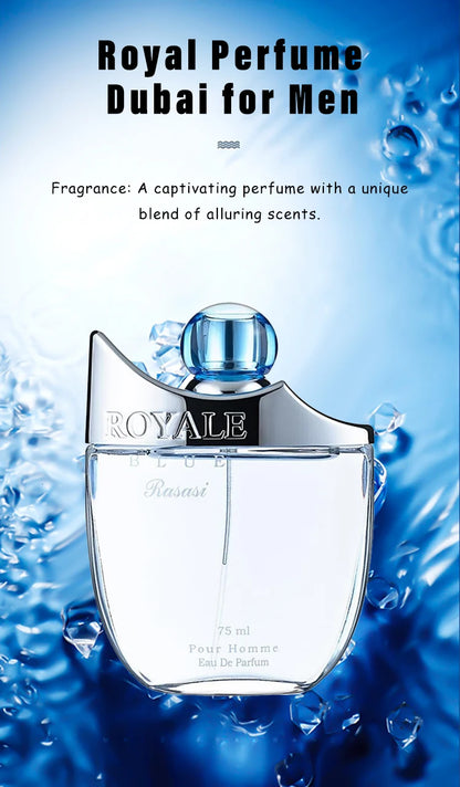 75ml Original Royal Hombre Perfume – Long-Lasting Masculine Cologne with Strong & Attractive Scent