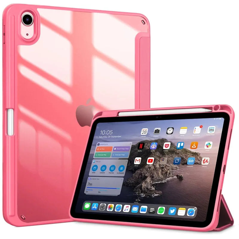 iPad 10th & 11th Gen Case 2022 – Hybrid Slim Tri-Fold Stand Cover with Pencil Holder, Protective Tablet Case