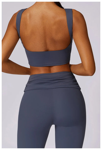 NCLAGEN Women’s High-Support Sports Bra – Breathable Open-Back Yoga & Fitness Tank Top with Removable Pads
