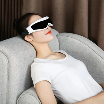 Electric Wireless Eye Massager Mask – Migraine Relief, Vision Improvement & Forehead Vibration Eye Care Glasses