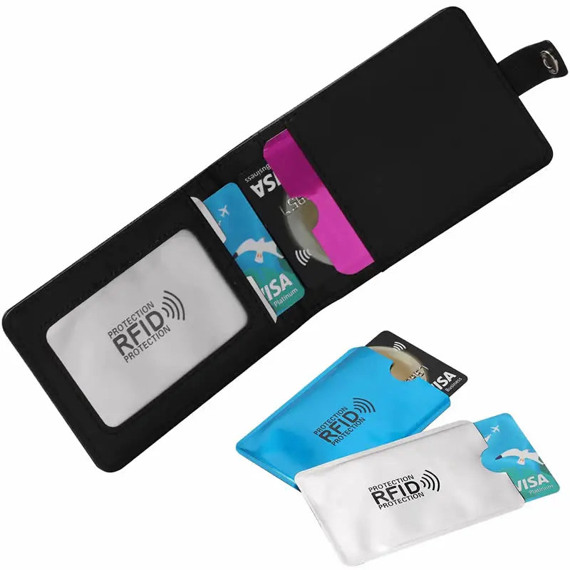 10PCS RFID Card Protector Sleeves - Anti Scan NFC Blocking Aluminum Foil Credit Card Holder
