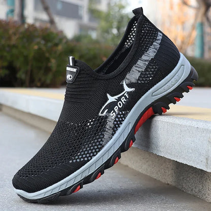 Men’s Summer Breathable Mesh Sneakers – Lightweight Casual Sports Shoes for Comfort Walking, Free Shipping Footwear