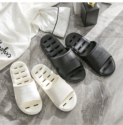 Feslishoet Unisex EVA Non-Slip Soft Bottom Shower Slippers – Quick-Drying Punching Bathroom Footwear