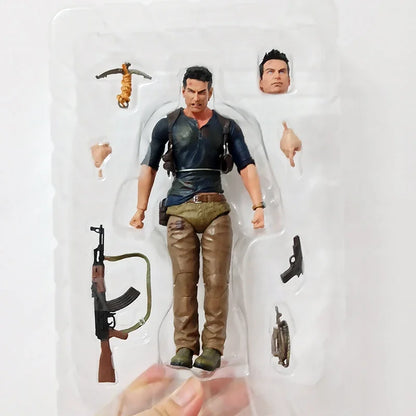 NECA Uncharted 4 Nathan Drake Action Figure – Collectible Toy Model, Creative Gift for Kids