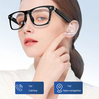 2-in-1 Smart Glasses Headset – Bluetooth Audio, AI Voice, Noise Reduction, Waterproof Eyewear with Music & Calls
