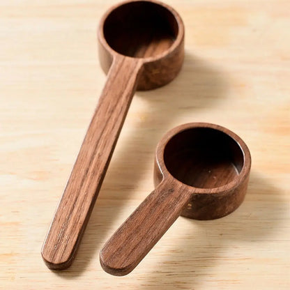 Wooden Measuring Spoon Set for Kitchen – Tea, Coffee, Sugar & Spice Scoops Cooking Tools