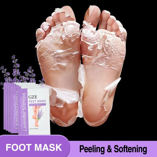 GZE Foot Peel Mask – Exfoliating Dead Skin & Callus Remover for Dry, Cracked Heels, Deep Moisturizing Feet Care Treatment