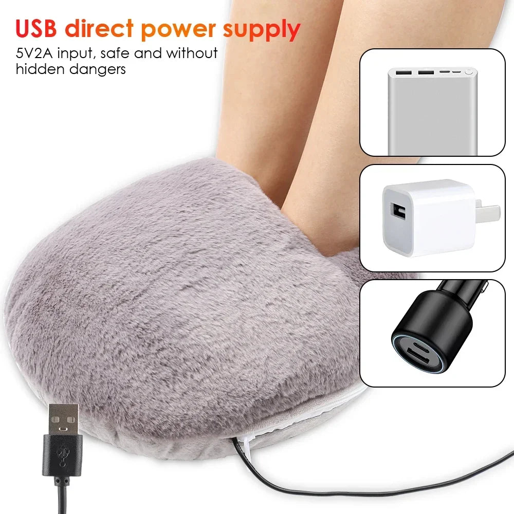 Electric Velvet Foot Warmer - Constant Temperature Heating Pad, Washable, Ideal for Winter Home and Bedroom Comfor