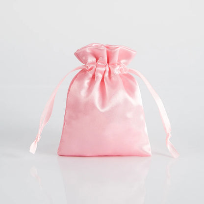 100PCS Silk Satin Jewelry Gift Bags – Drawstring Pouches for Necklace, Bracelet & Earrings, Wedding Party Favor & Christmas Gift Packaging, Custom Logo Ready