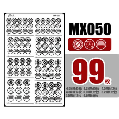 Model Metal Etching Detail Chip Set – Gunpla Plastic Model Modification Accessories for HG MG RG Full Body Groove Detailing