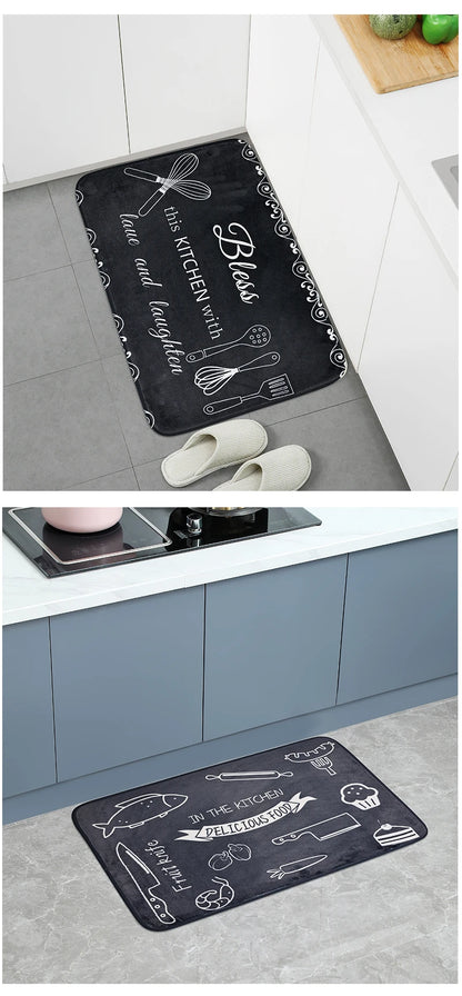 Multi-Purpose Sponge Water Absorption Mat — Anti-Skid, Moisture-Absorbing, Machine-Washable Carpet for Kitchen & Bathroom