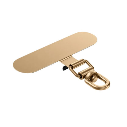 360° Rotatable Stainless Steel Phone Lanyard Clip Patch – Ultra-Thin Self-Adhesive Mobile Phone Tether Tab Holder for Case Strap Attachment