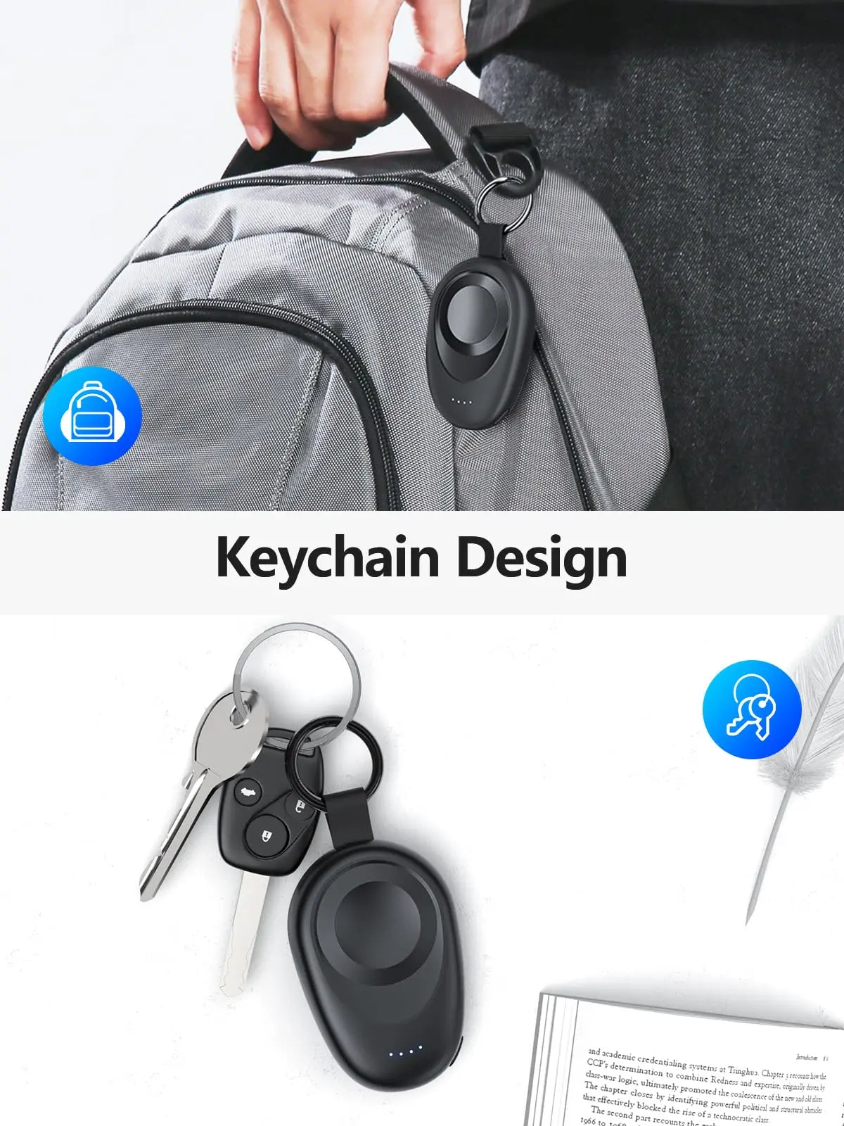NEWDERY Magnetic Keychain Charger — Portable Wireless Power Bank for Samsung Galaxy Watch 7/Ultra/6/6 Classic/5 Pro/4/3 & Active 2/1