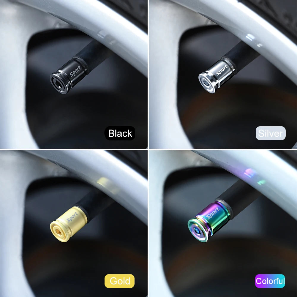 Zinc Alloy Anti-theft Car Tire Valve Caps - Secure Wheel Stem Air Caps for Cars, Trucks, Motorcycles, and Bicycles