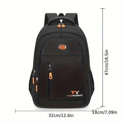Men's Waterproof Backpack – Large Capacity Casual Laptop Bag with Adjustable Straps