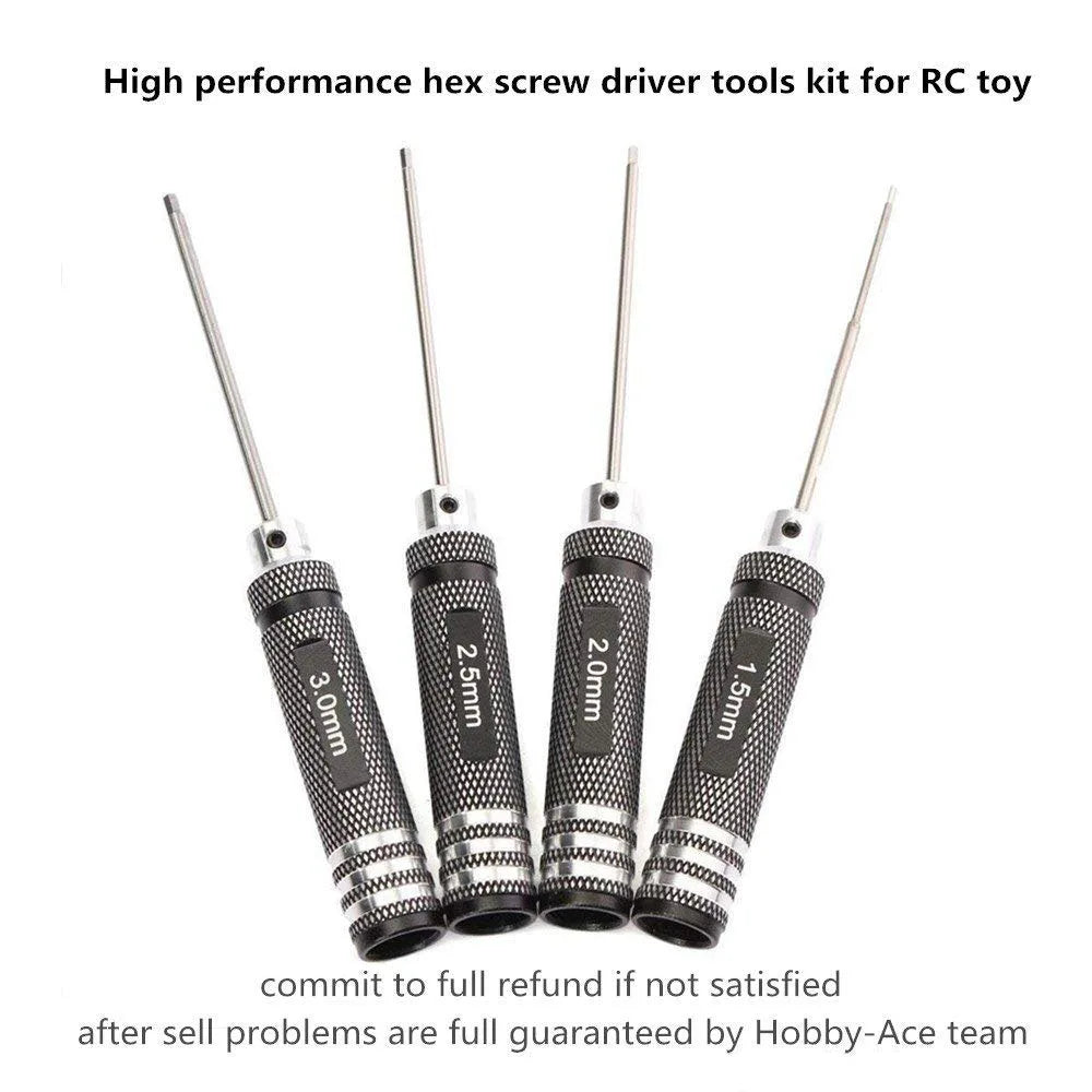 Top Quality Titanium Nitride TiNi Hex Driver Wrench – 1.5mm/2mm/2.5mm/3.0mm Screwdriver for RC Helicopter (1 Piece)