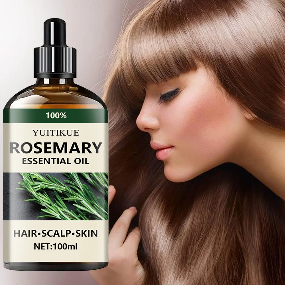 Pure Rosemary Essential Oil - Natural Aromatherapy Oil for Hair, Scalp & Skin Care