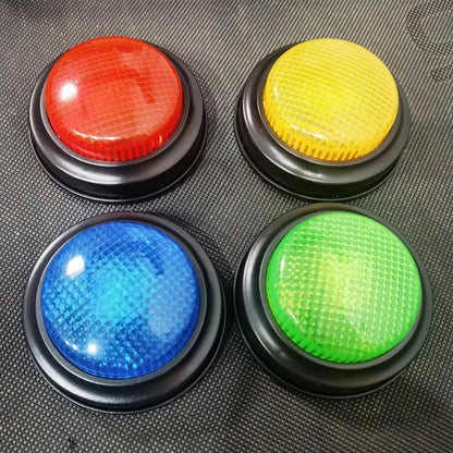 4-Piece Game Buzzer Set — Quick Answer Buttons with Lights for Kids, Students, Classroom Debates & Quiz Competitions