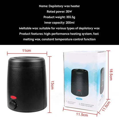 Adjustable Temperature Wax Heater – Rapid Heating Epilator for Full Body Hair Removal