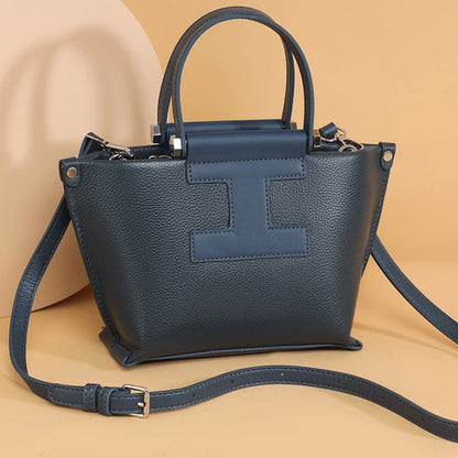 Luxury Cowhide Women’s Tote Bag – High-Quality Genuine Leather Shoulder and Crossbody Handbag, Fashionable Sac A Main